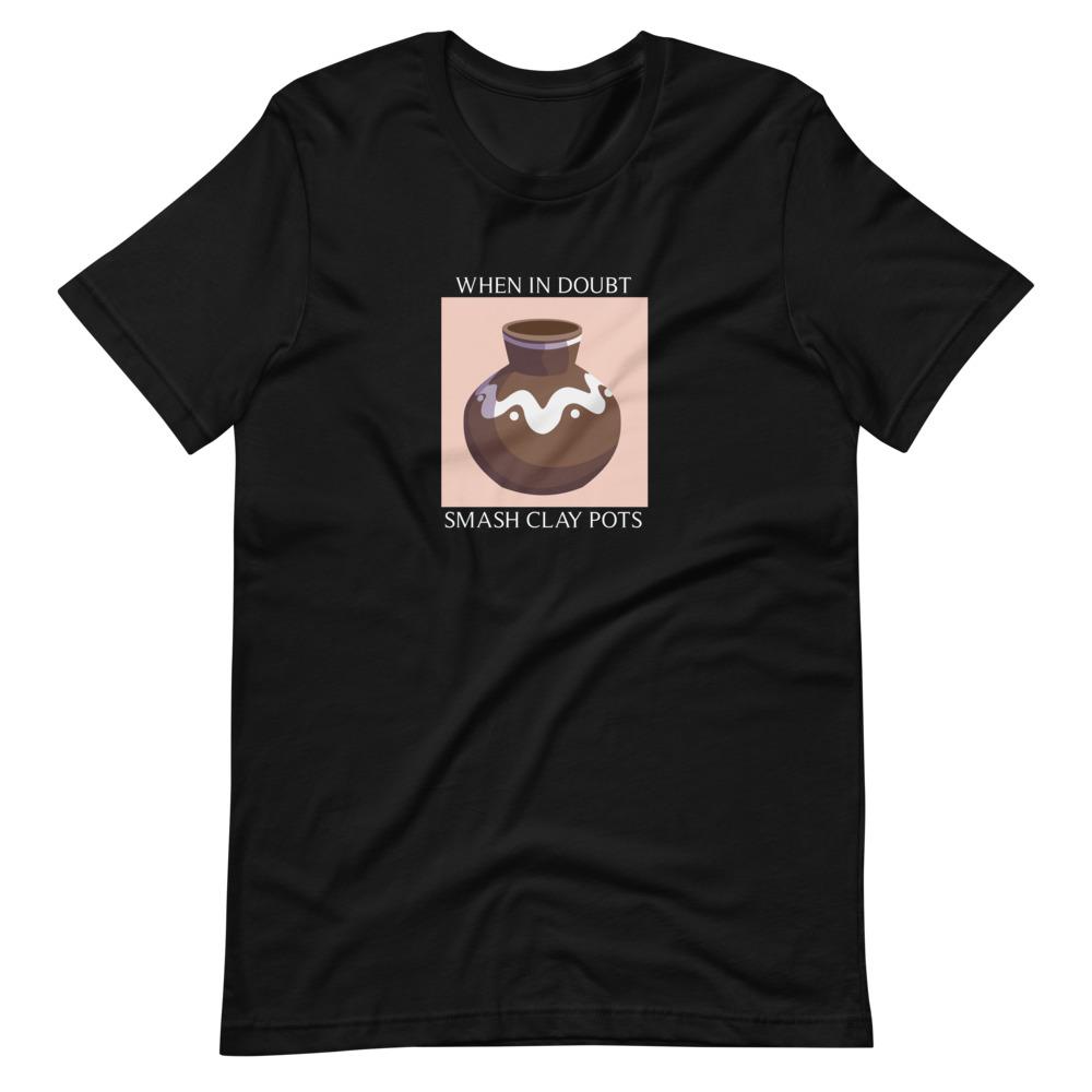 Smash Clay Pots | Short-Sleeve Unisex T-Shirt | The Legend of Zelda Threads and Thistles Inventory Black S 
