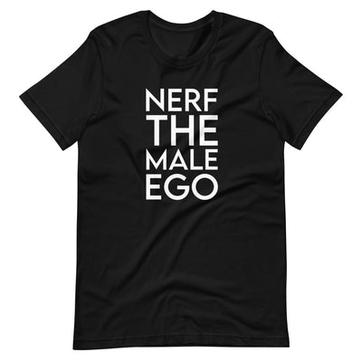 Nerf the Male Ego | Short-sleeve unisex t-shirt | Feminist Gamer Threads and Thistles Inventory Black XS 