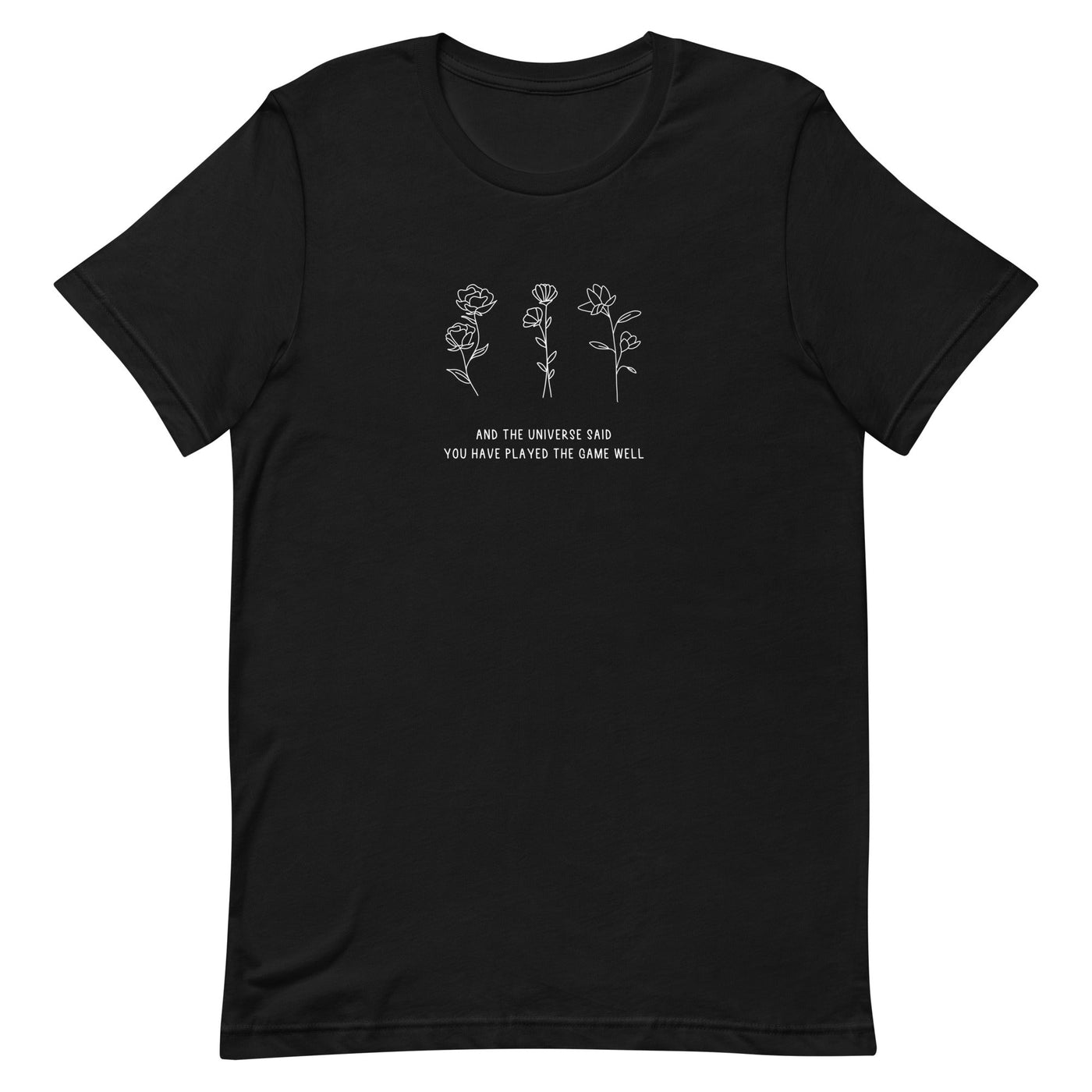 You Have Played the Game Well | Unisex t-shirt | Minecraft Threads and Thistles Inventory Black XS 