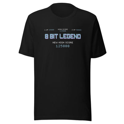 8-Bit Legend | Unisex t-shirt | Retro Gamer Threads & Thistles Inventory Black XS 