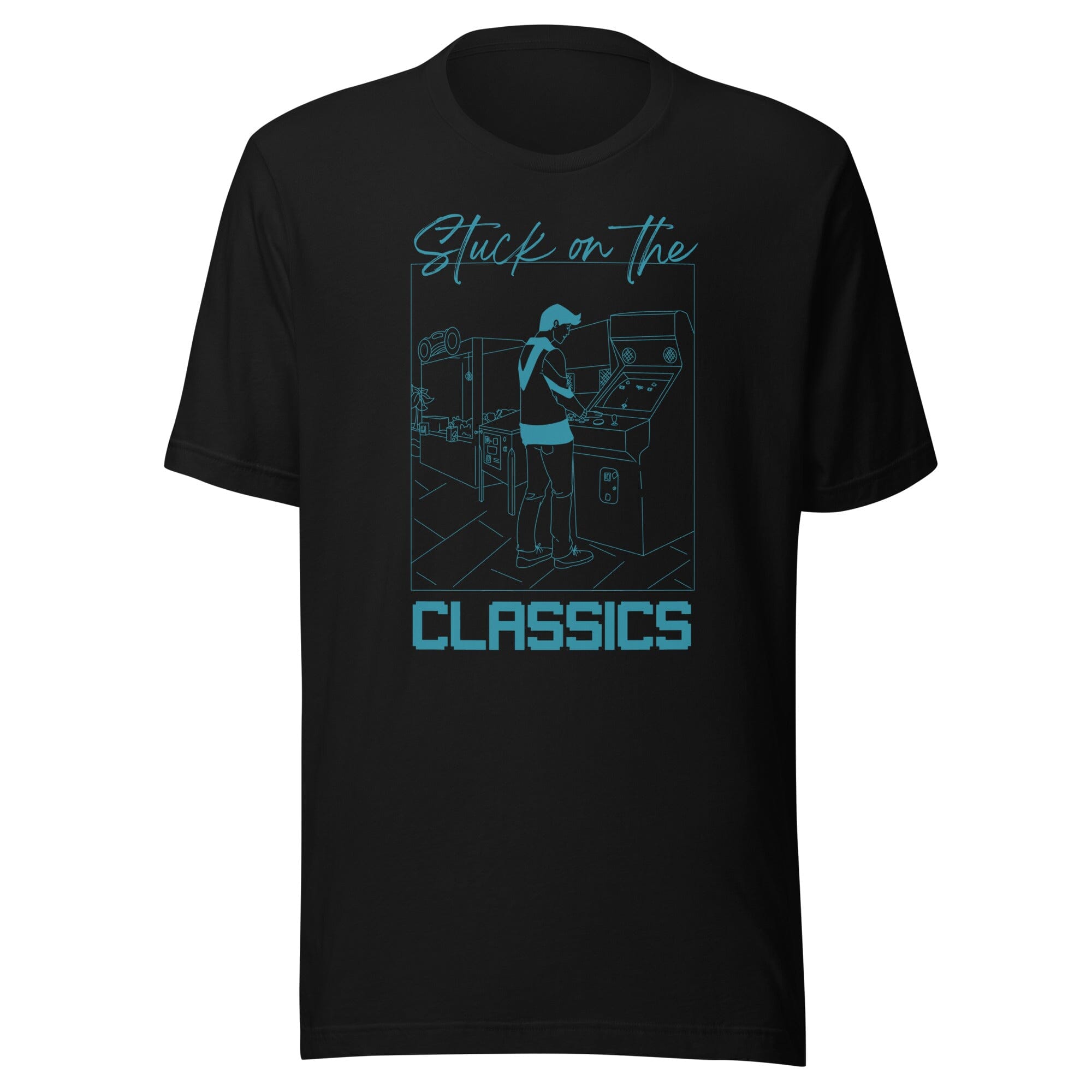 Stuck on the Classics | Unisex t-shirt | Retro Gaming Threads & Thistles Inventory Black XS 