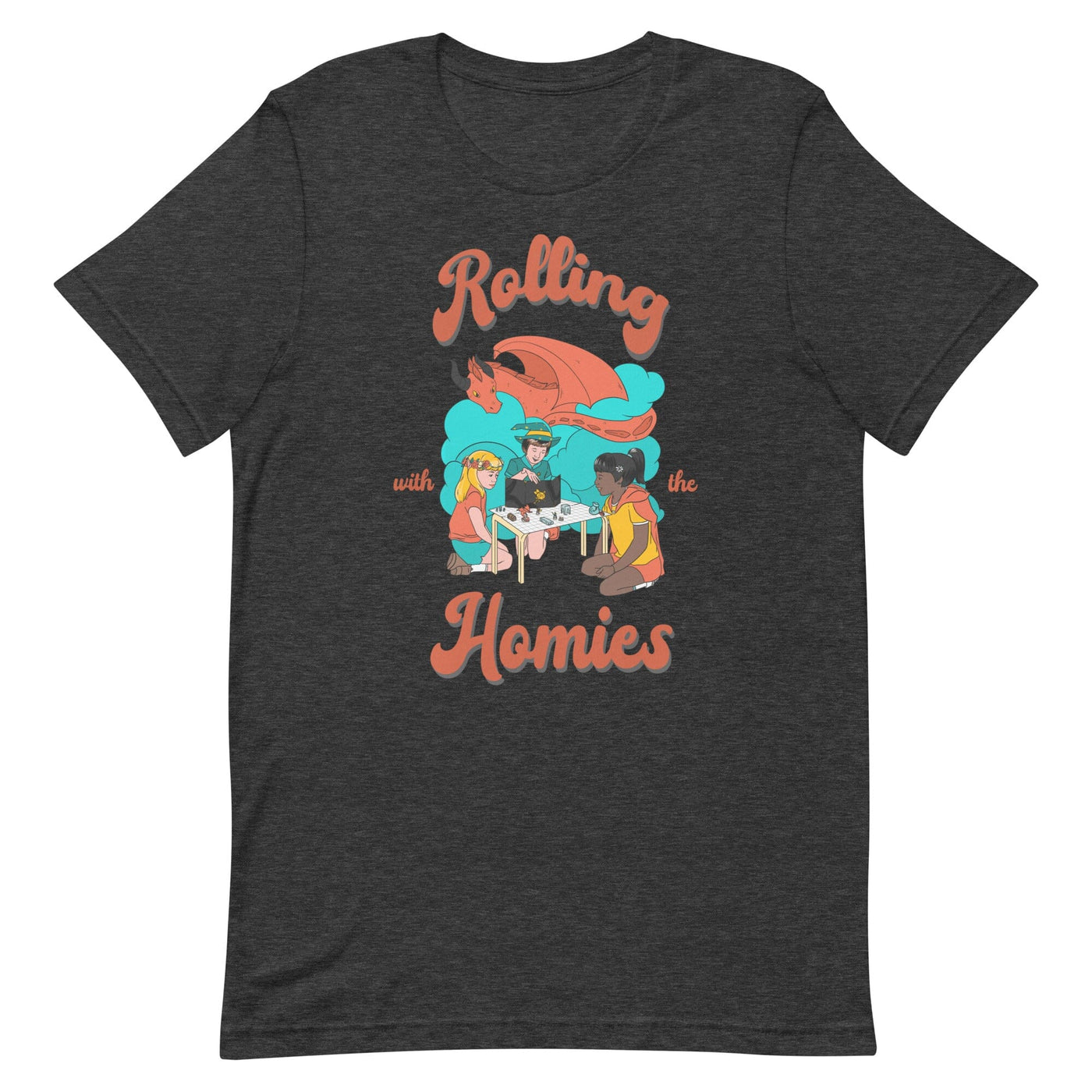 Rolling with the Homies | Unisex t-shirt | Retro Gaming Threads & Thistles Inventory Dark Grey Heather XS 