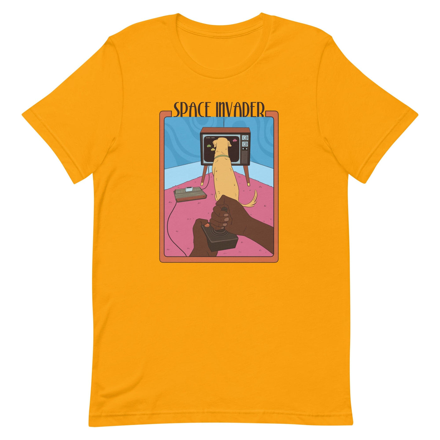Space Invader | Unisex t-shirt | Retro Gaming Threads & Thistles Inventory Gold S 