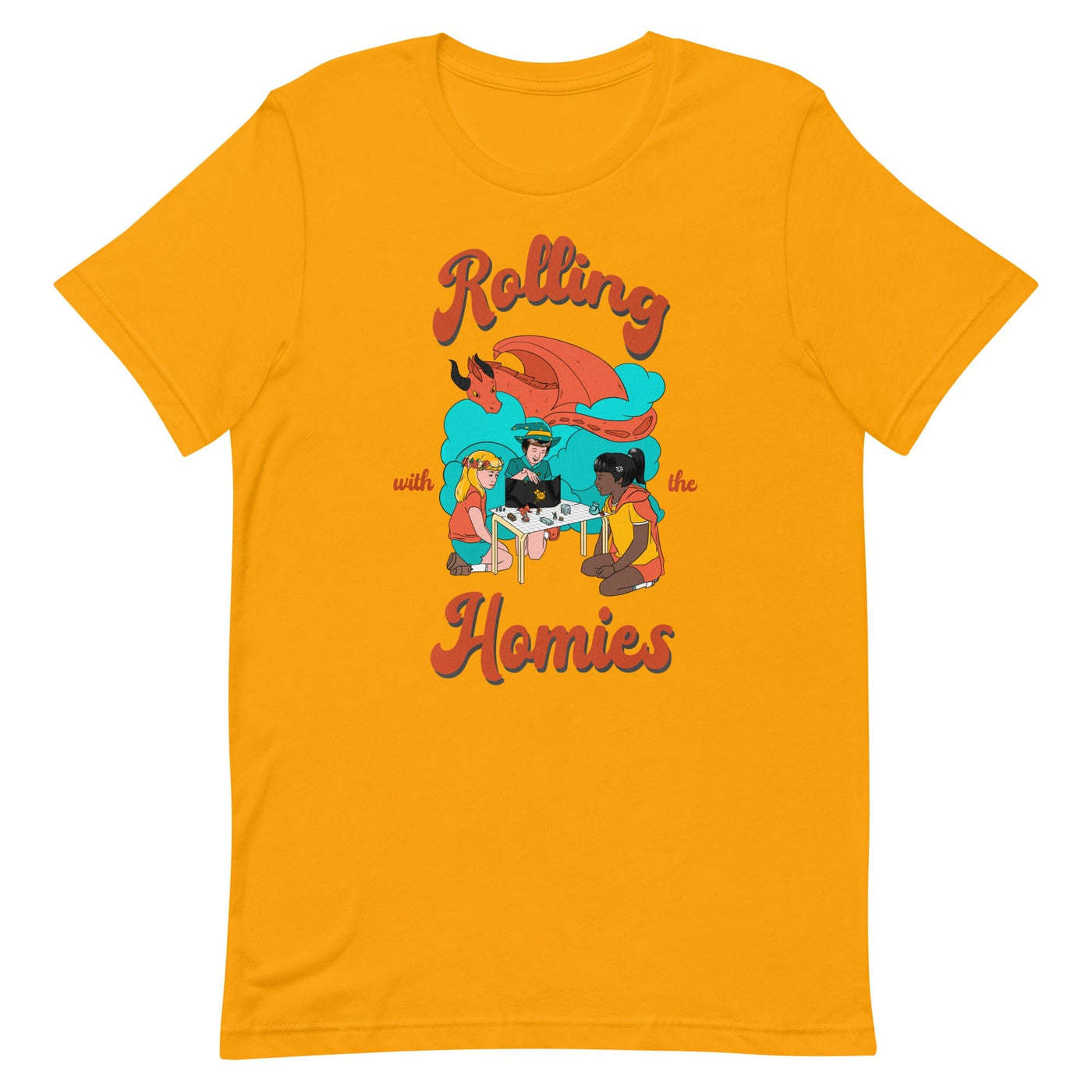 Rolling with the Homies | Unisex t-shirt | Retro Gaming Threads & Thistles Inventory Gold S 