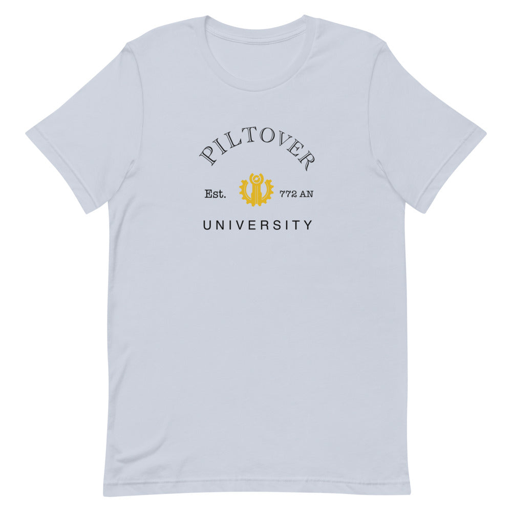 Piltover Univerity | Short-sleeve unisex t-shirt | League of Legends Threads and Thistles Inventory Light Blue XS 