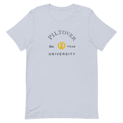 Piltover Univerity | Short-sleeve unisex t-shirt | League of Legends Threads and Thistles Inventory Light Blue XS 
