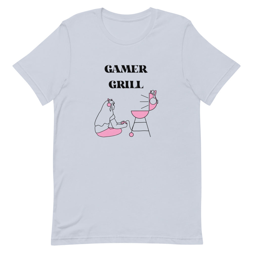 Gamer Grill | Short-sleeve unisex t-shirt | Feminist Gamer Threads and Thistles Inventory Light Blue XS 