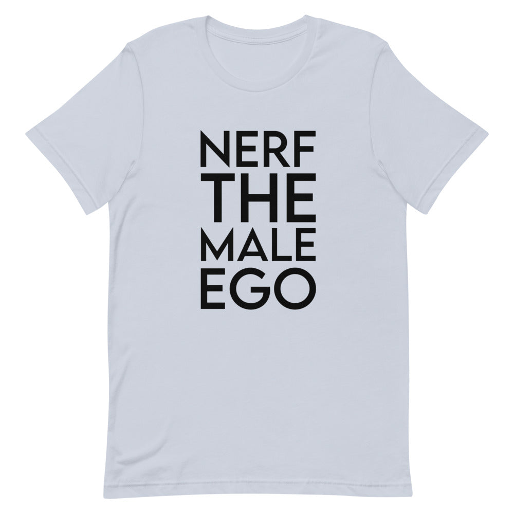 Nerf the Male Ego | Short-sleeve unisex t-shirt | Feminist Gamer Threads and Thistles Inventory Light Blue XS 