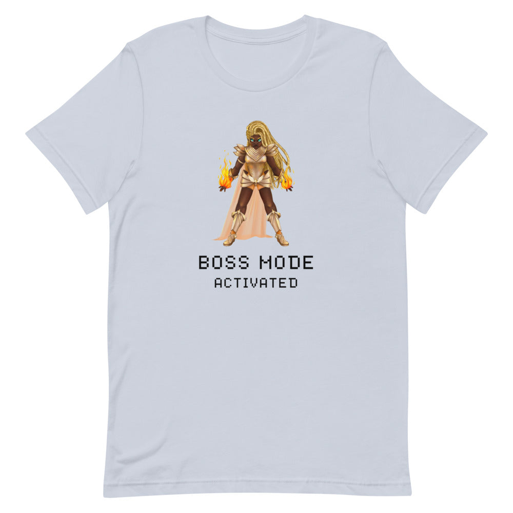 Boss Mode | Short-sleeve unisex t-shirt | Feminist gamer Threads and Thistles Inventory Light Blue XS 