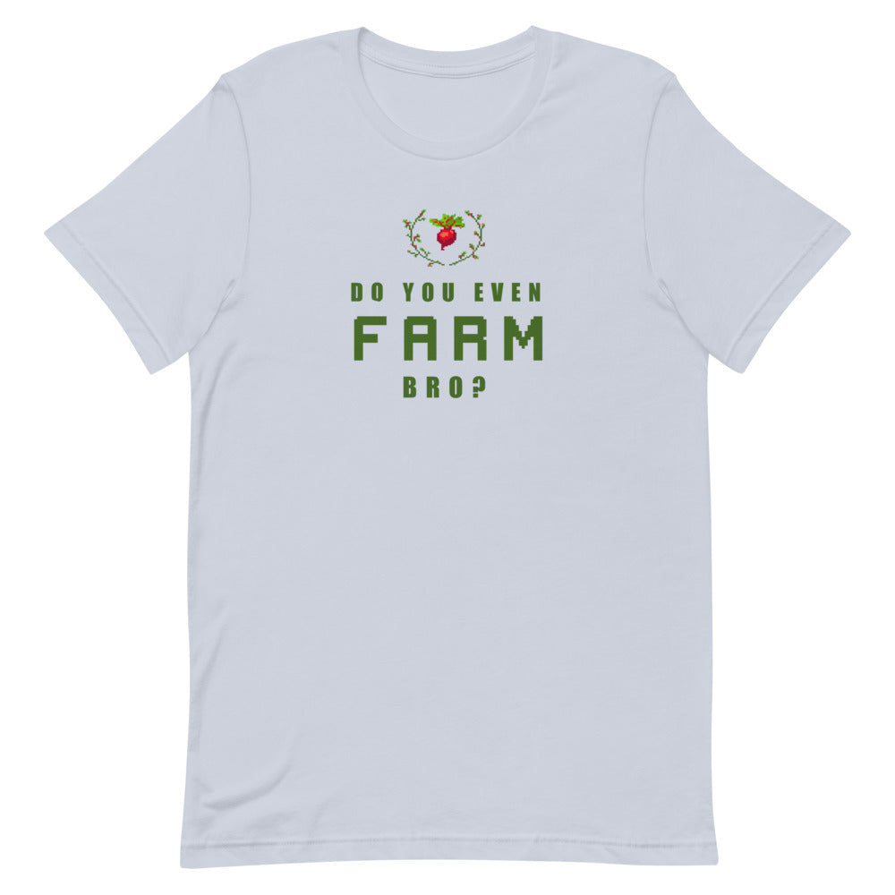Do You Even Farm, Bro? | Short-sleeve unisex t-shirt | Feminist Gamer Threads and Thistles Inventory Light Blue XS 