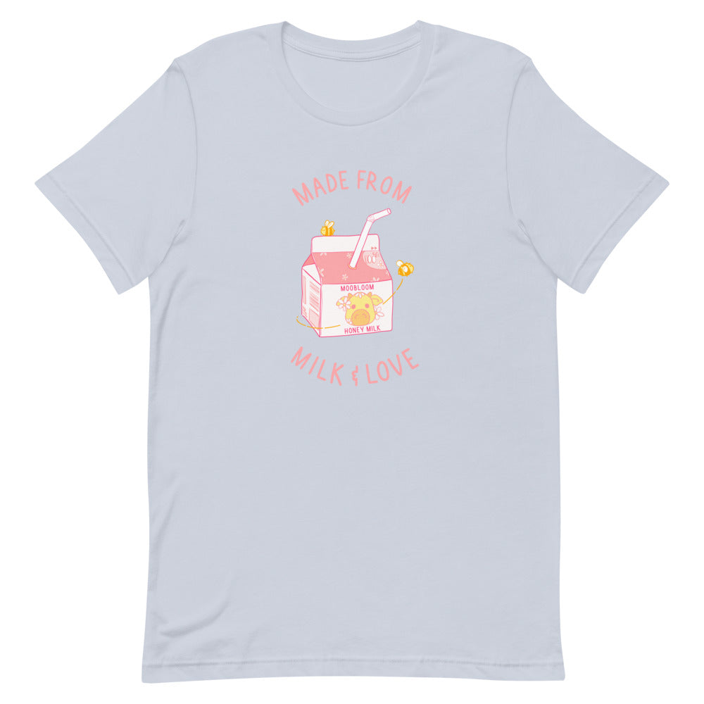 Milk and Love | Unisex t-shirt | Minecraft Threads and Thistles Inventory Light Blue XS 