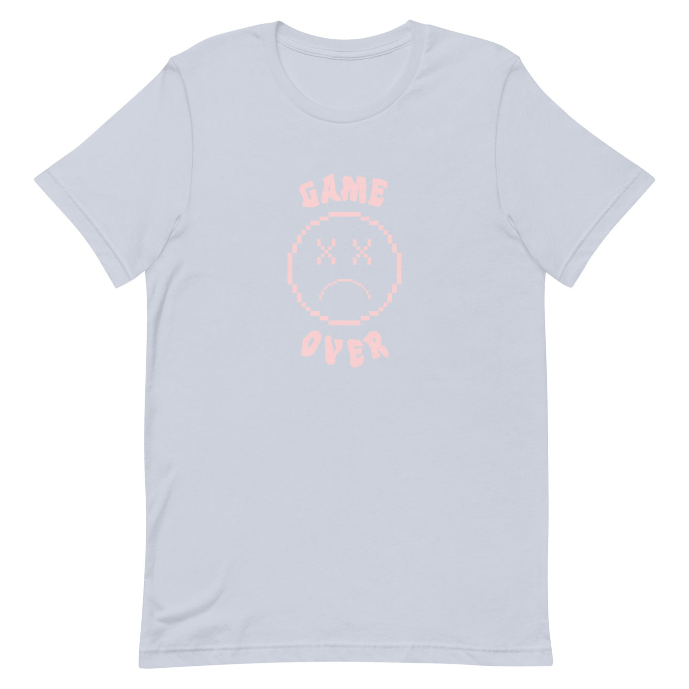 Game Over Smiley | Unisex t-shirt Shirts & Tops Threads and Thistles Inventory Light Blue XS 