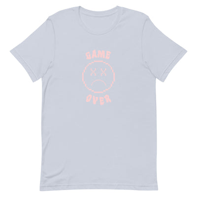 Game Over Smiley | Unisex t-shirt Shirts & Tops Threads and Thistles Inventory Light Blue XS 