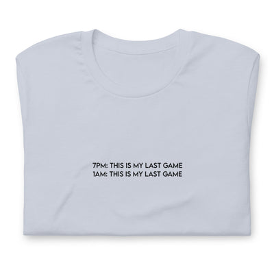 My Last Game | Unisex t-shirt Threads & Thistles Inventory Light Blue XS 
