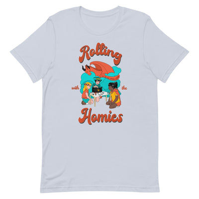 Rolling with the Homies | Unisex t-shirt | Retro Gaming Threads & Thistles Inventory Light Blue XS 