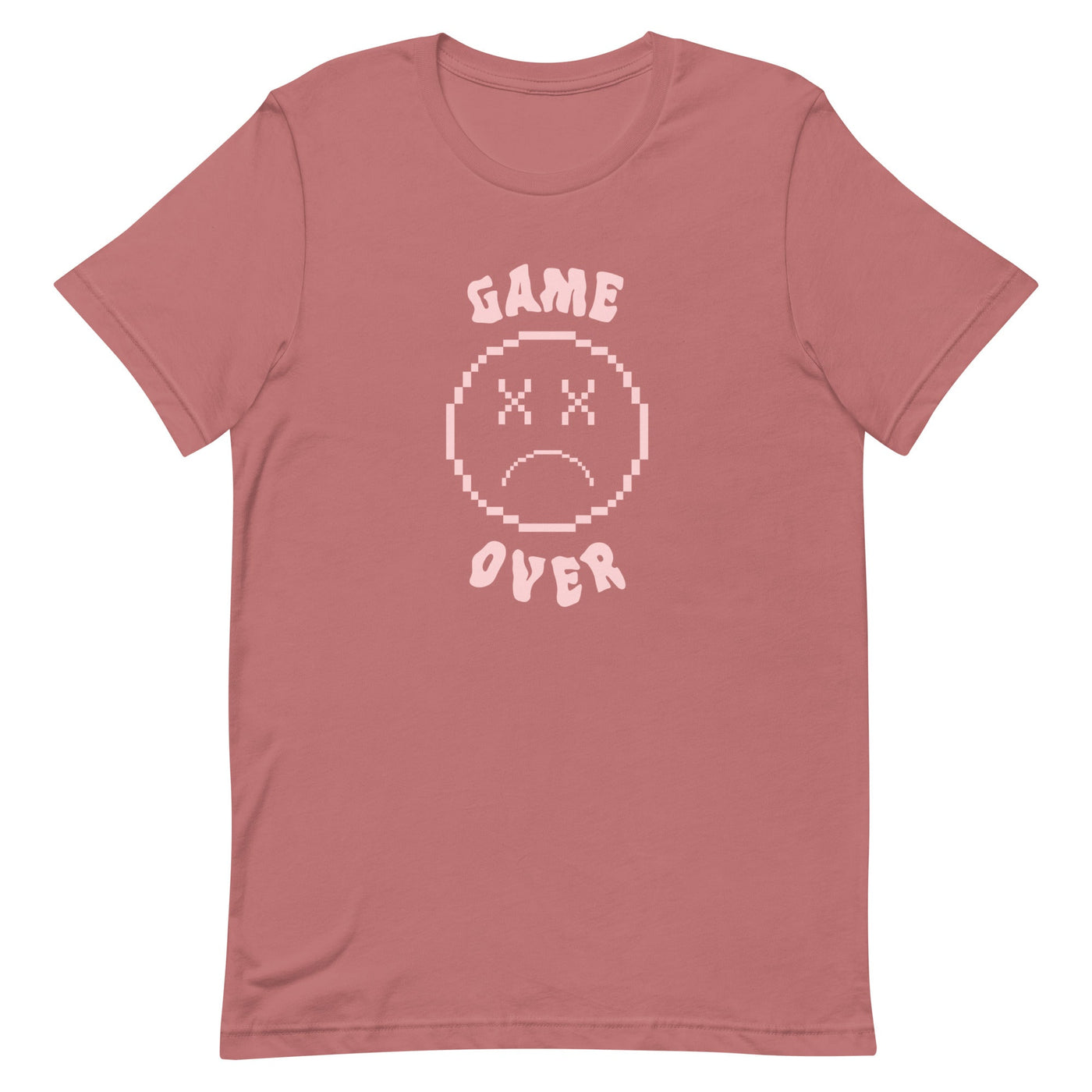 Game Over Smiley | Unisex t-shirt Threads and Thistles Inventory Mauve S 