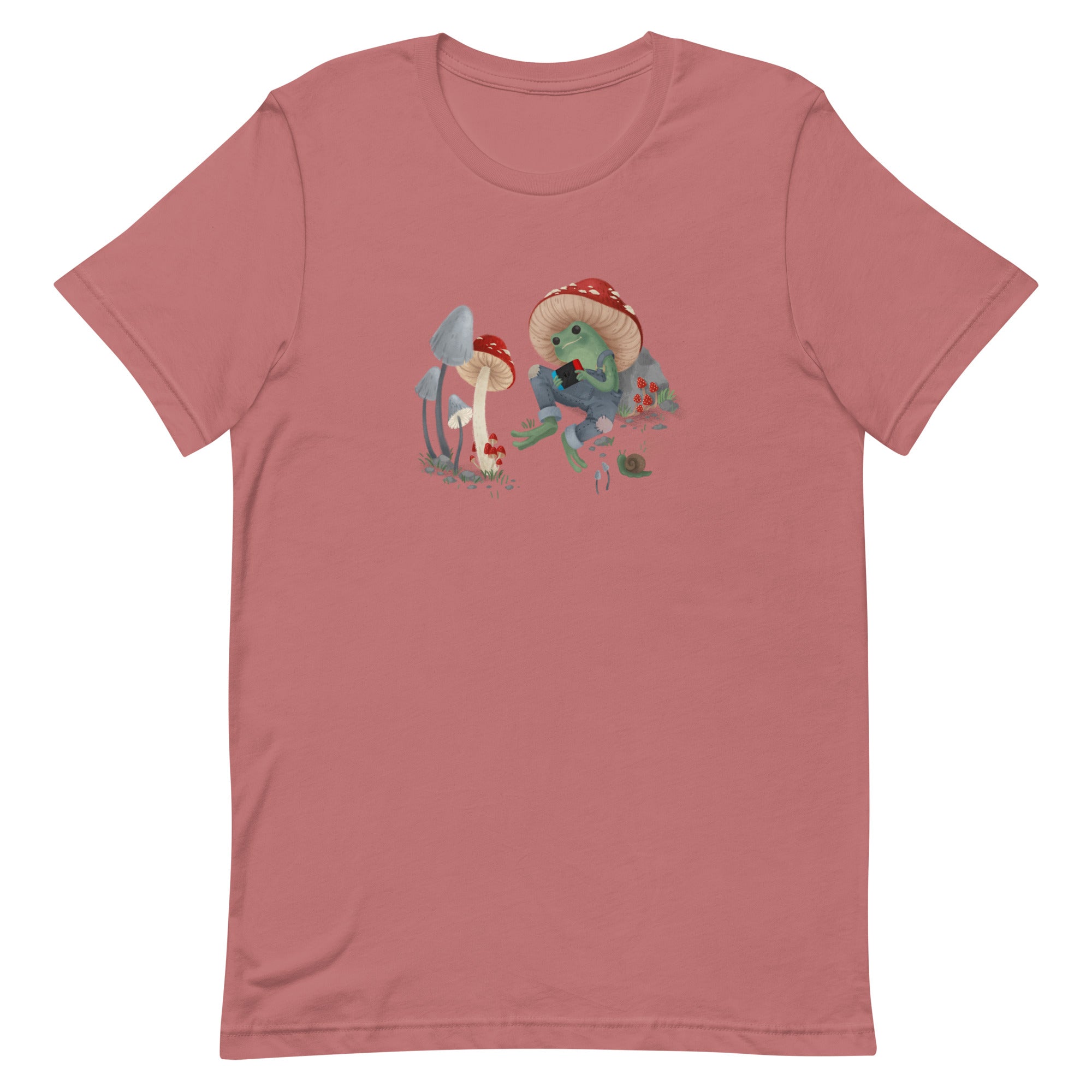 Cottagecore Frog | Unisex t-shirt | Cozy Gamer Threads and Thistles Inventory Mauve S 