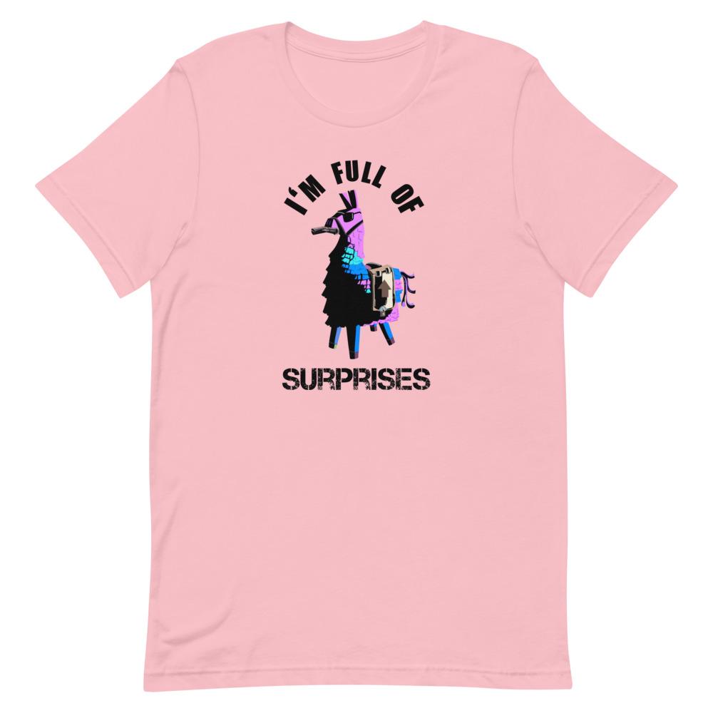 Full of Surprises | Short-Sleeve Unisex T-Shirt | Fortnite Threads and Thistles Inventory Pink S 