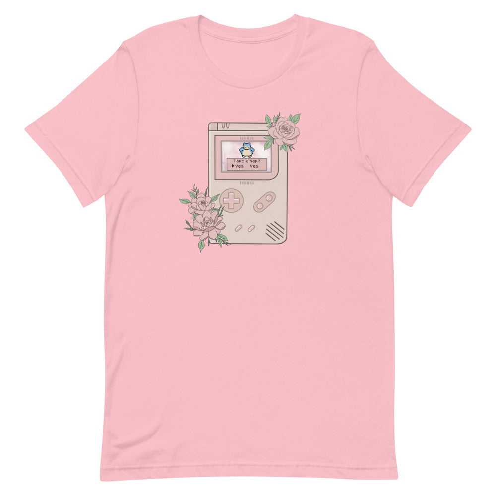 Take a Nap? | Short-Sleeve Unisex T-Shirt | Pokemon Threads and Thistles Inventory Pink S 