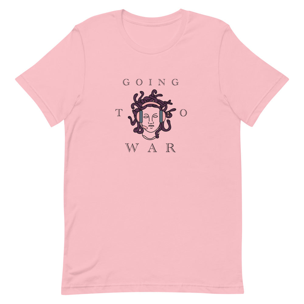 Going to War | Short-sleeve Unisex T-Shirt | Feminist Gamer Threads and Thistles Inventory Pink S 