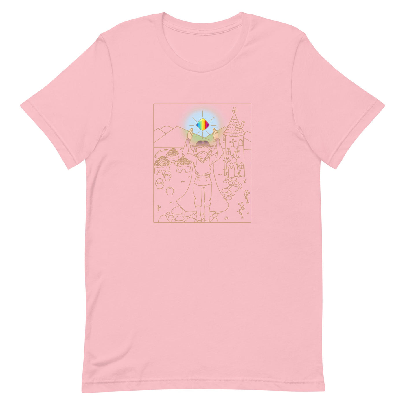 Wizard Taro Card | Unisex t-shirt | Stardew Valley Threads and Thistles Inventory Pink S 