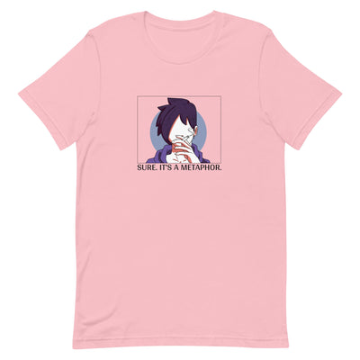 Sebastian's Metaphor | Short-Sleeve Unisex T-Shirt | Stardew Valley Threads and Thistles Inventory Pink S 