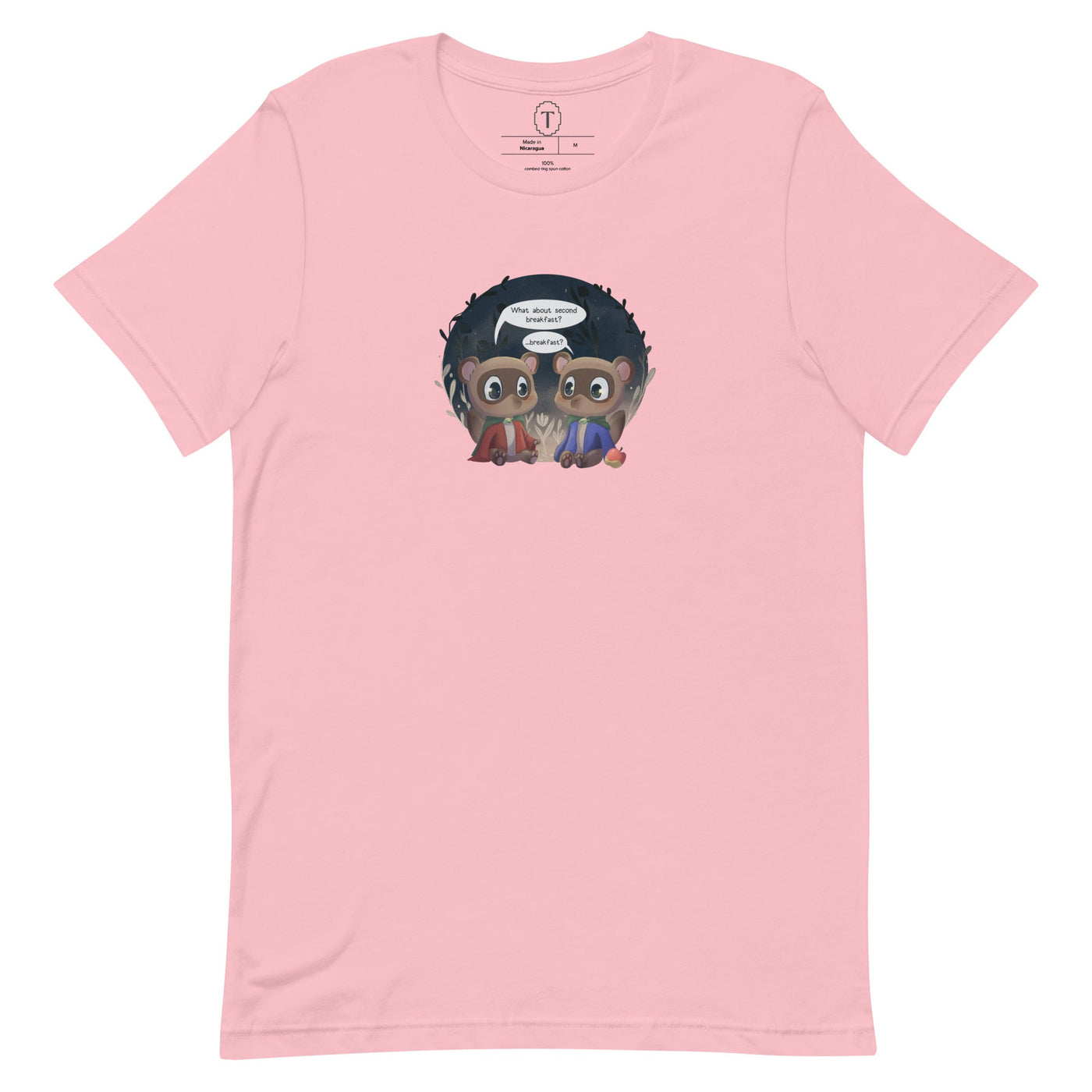 Nooklings Breakfast | Short-Sleeve Unisex T-Shirt | Animal Crossing Threads and Thistles Inventory Pink S 