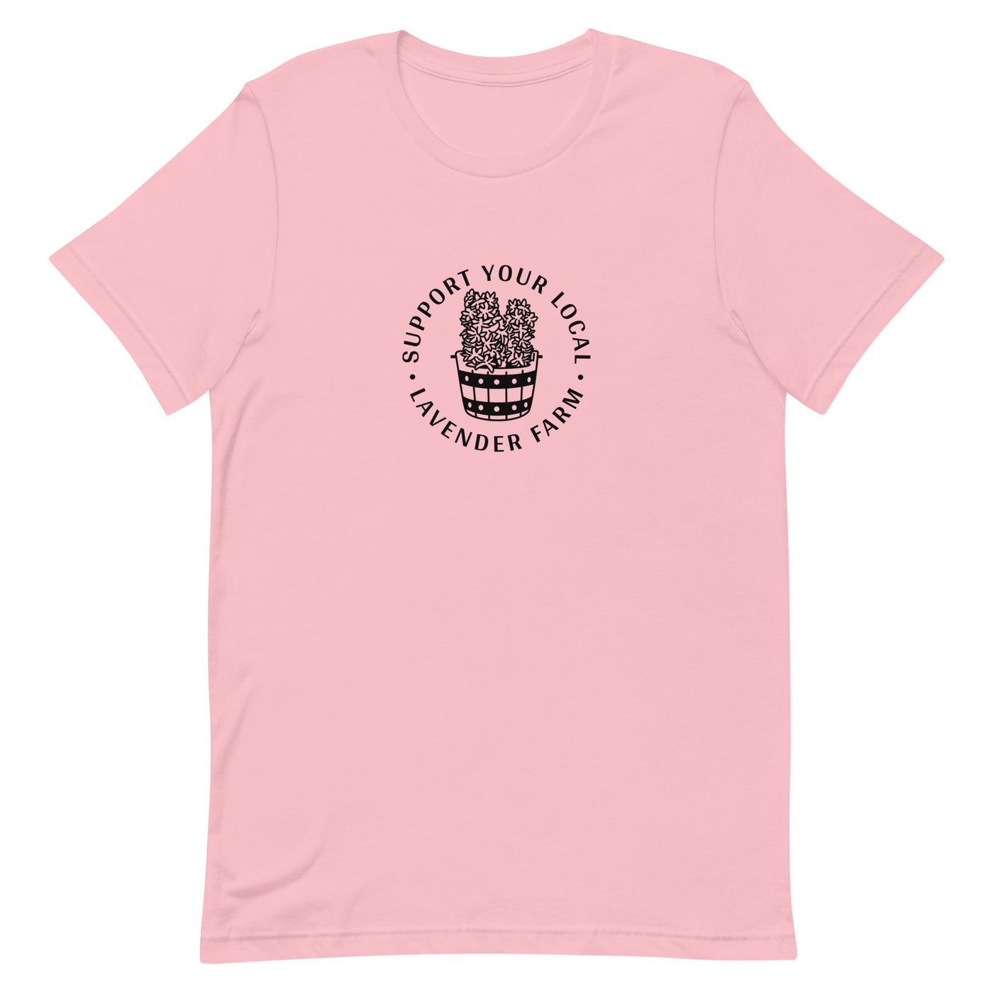 Lavender Farm | Short-Sleeve Unisex T-Shirt | Animal Crossing Threads and Thistles Inventory Pink S 