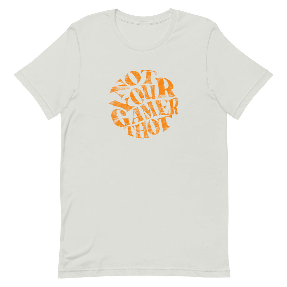 Not Your Gamer Thot | Short-sleeve unisex t-shirt | Feminist Gamer Threads and Thistles Inventory Silver S 