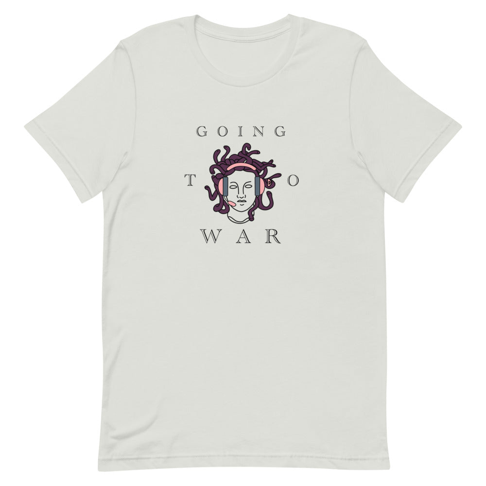 Going to War | Short-sleeve Unisex T-Shirt | Feminist Gamer Threads and Thistles Inventory Silver S 