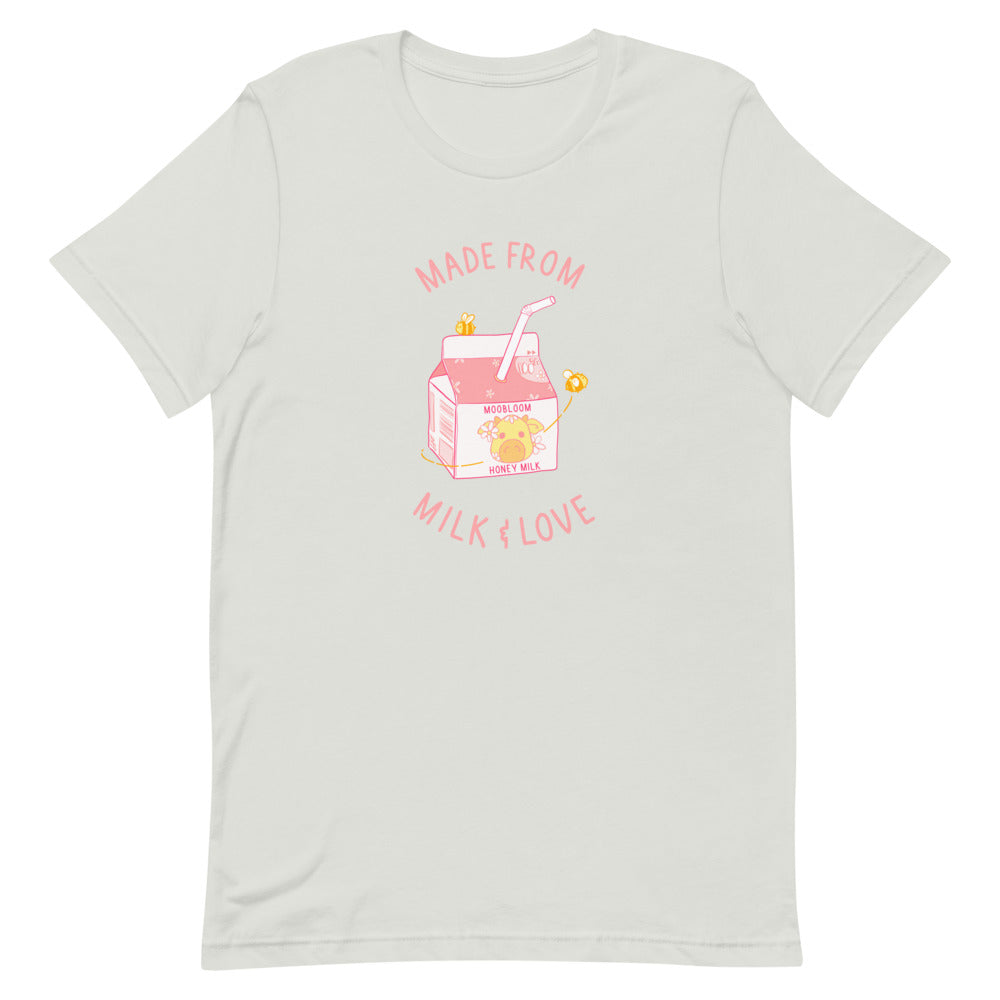 Milk and Love | Unisex t-shirt | Minecraft Threads and Thistles Inventory Silver S 