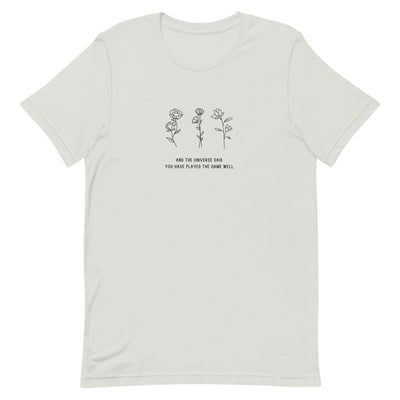 You Have Played the Game Well | Unisex t-shirt | Minecraft Threads and Thistles Inventory Silver S 