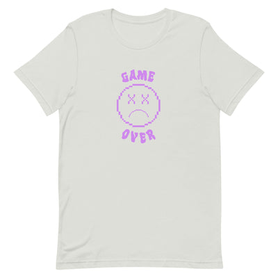 Game Over Smiley | Unisex t-shirt Threads and Thistles Inventory Silver S 