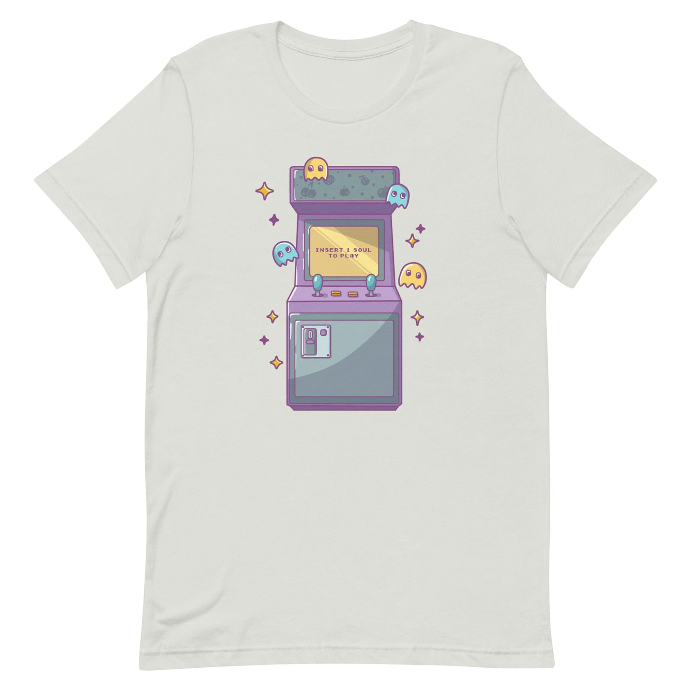 Insert 1 Soul to Play | Unisex t-shirt | Retro Gaming Threads & Thistles Inventory Silver S 