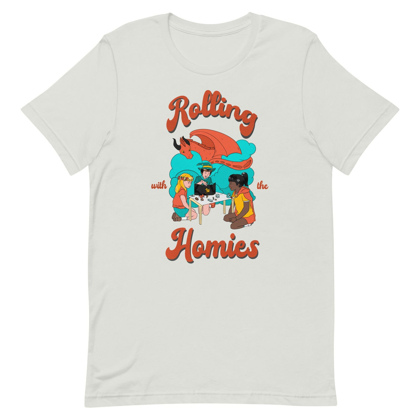 Rolling with the Homies | Unisex t-shirt | Retro Gaming Threads & Thistles Inventory Silver S 