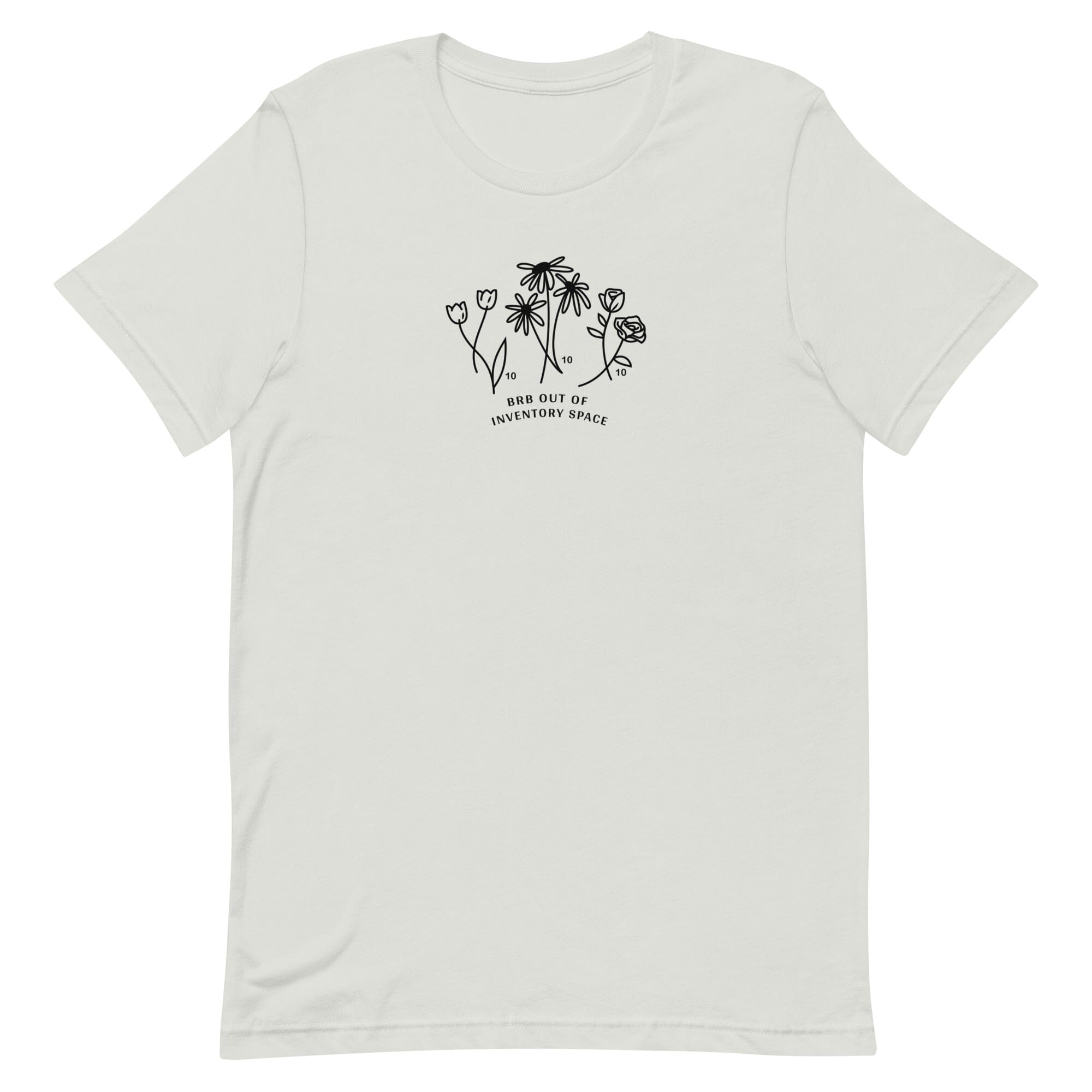 BRB Out Of Inventory | Short-Sleeve Unisex T-Shirt | Animal Crossing T-Shirt Threads and Thistles Inventory Silver S 