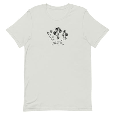 BRB Out Of Inventory | Short-Sleeve Unisex T-Shirt | Animal Crossing T-Shirt Threads and Thistles Inventory Silver S 