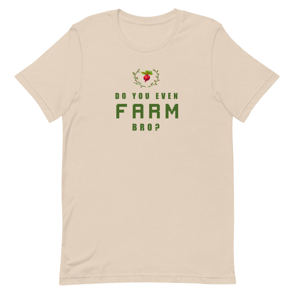 Do You Even Farm, Bro? | Short-sleeve unisex t-shirt | Feminist Gamer Threads and Thistles Inventory Soft Cream XS 