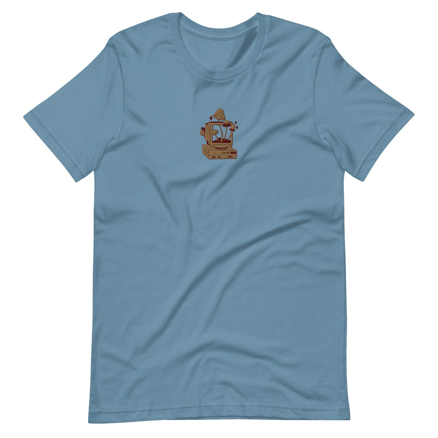 Cozy PC Gaming | Embroidered Unisex t-shirt | Cozy Gamer Threads & Thistles Inventory Steel Blue S 