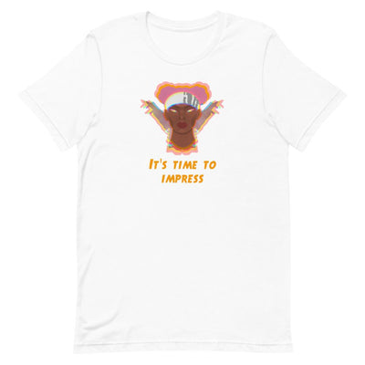 Time to Impress | Short-Sleeve Unisex T-Shirt | Apex Legends Threads and Thistles Inventory White XS 