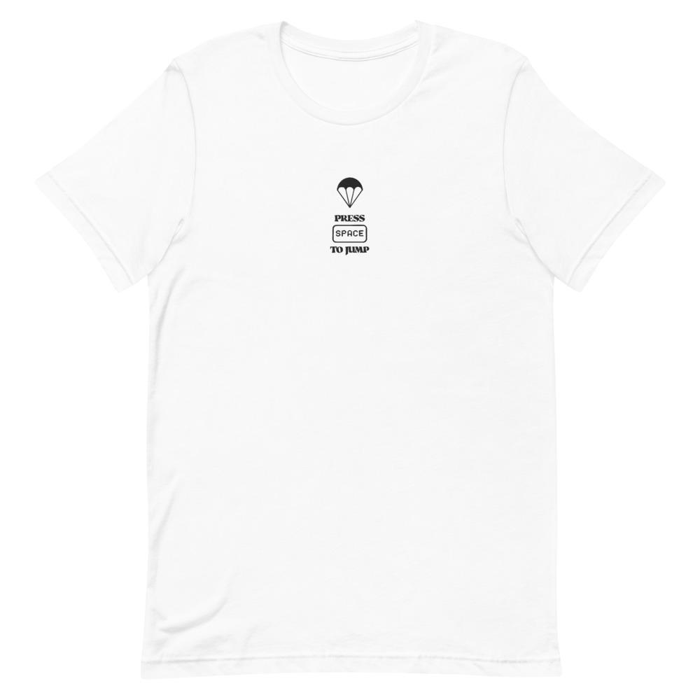 Space to Jump | Short-Sleeve Unisex T-Shirt | Fortnite Threads and Thistles Inventory White XS 