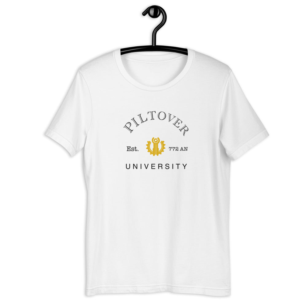 Piltover Univerity | Short-sleeve unisex t-shirt | League of Legends Threads and Thistles Inventory 