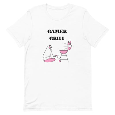 Gamer Grill | Short-sleeve unisex t-shirt | Feminist Gamer Threads and Thistles Inventory White XS 