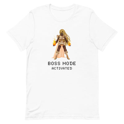 Boss Mode | Short-sleeve unisex t-shirt | Feminist gamer Threads and Thistles Inventory White XS 