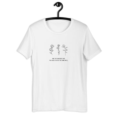 You Have Played the Game Well | Unisex t-shirt | Minecraft Threads and Thistles Inventory 