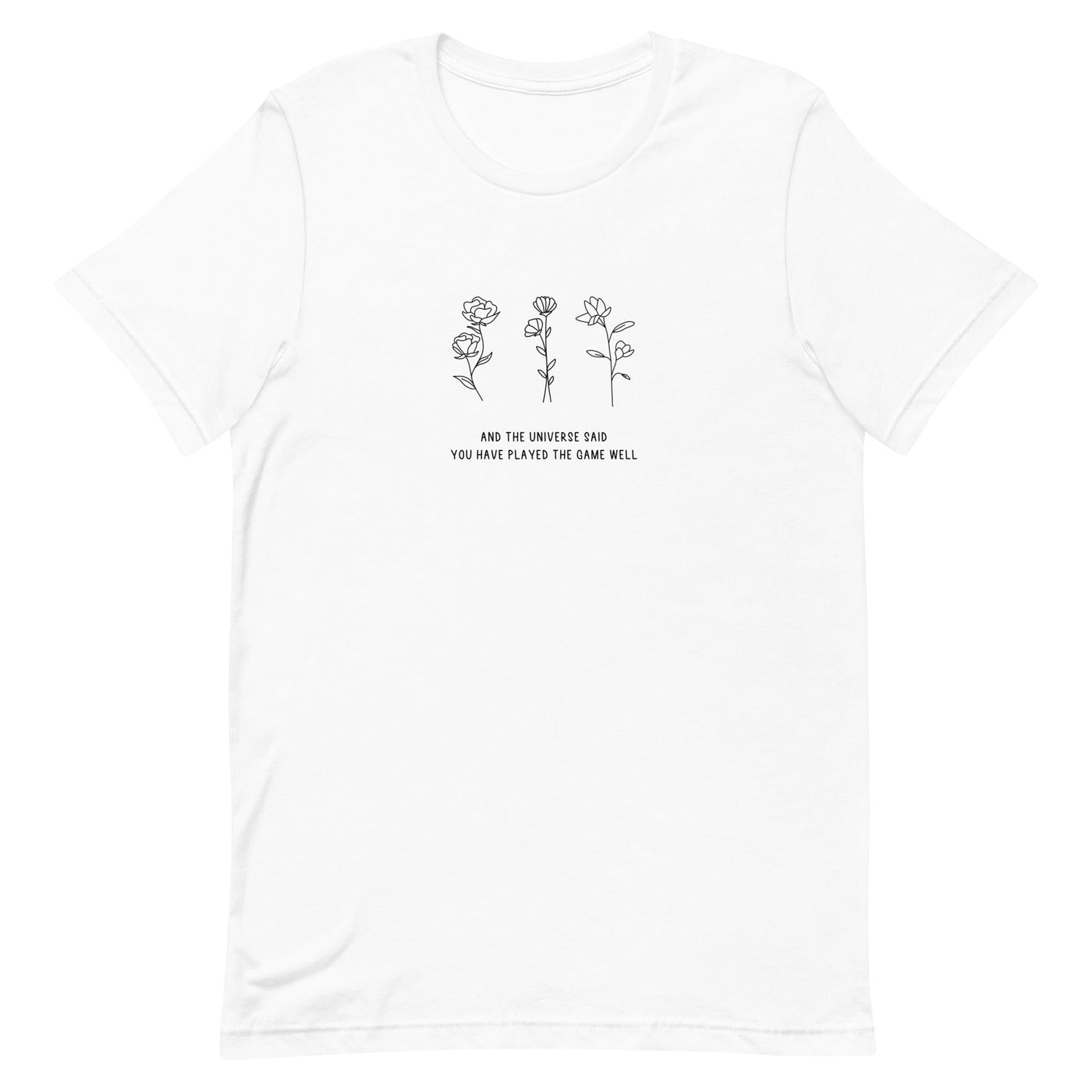 You Have Played the Game Well | Unisex t-shirt | Minecraft Threads and Thistles Inventory White XS 