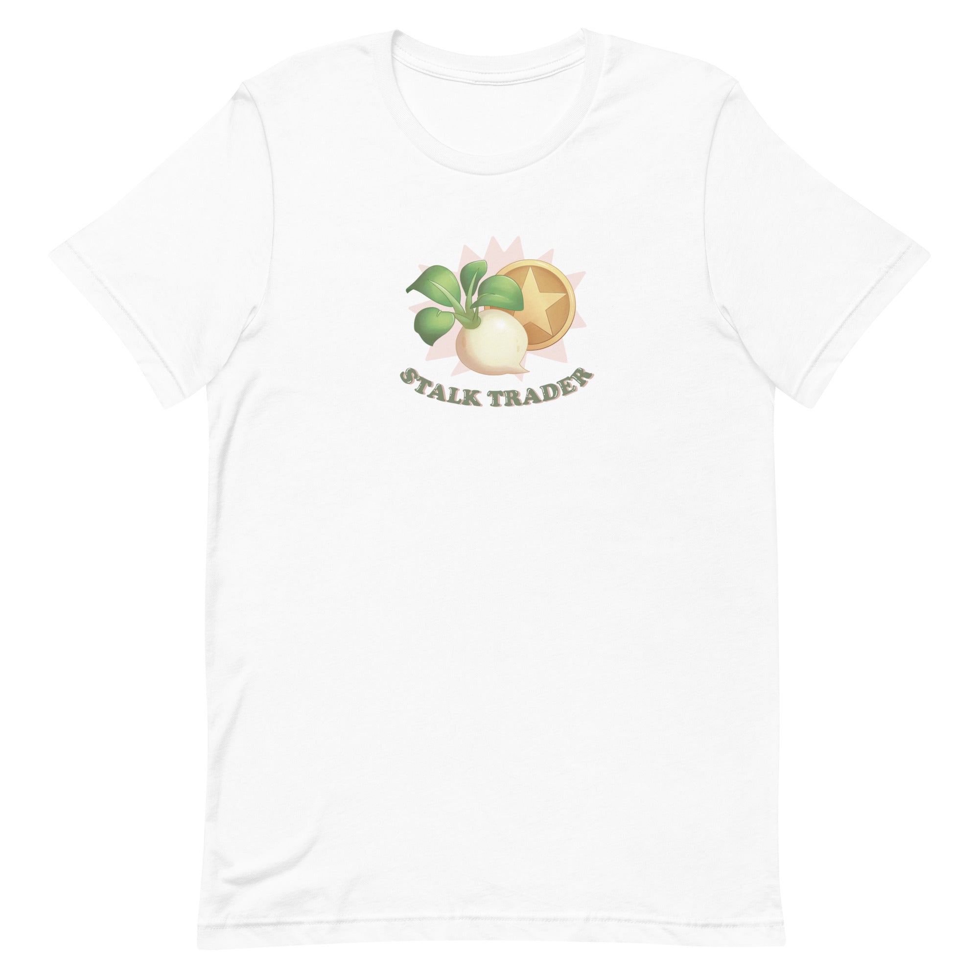 Stalk Trader | Short-Sleeve Unisex T-Shirt | Animal Crossing Threads and Thistles Inventory White S 
