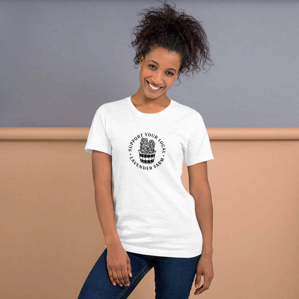 Lavender Farm | Short-Sleeve Unisex T-Shirt | Animal Crossing Threads and Thistles Inventory 