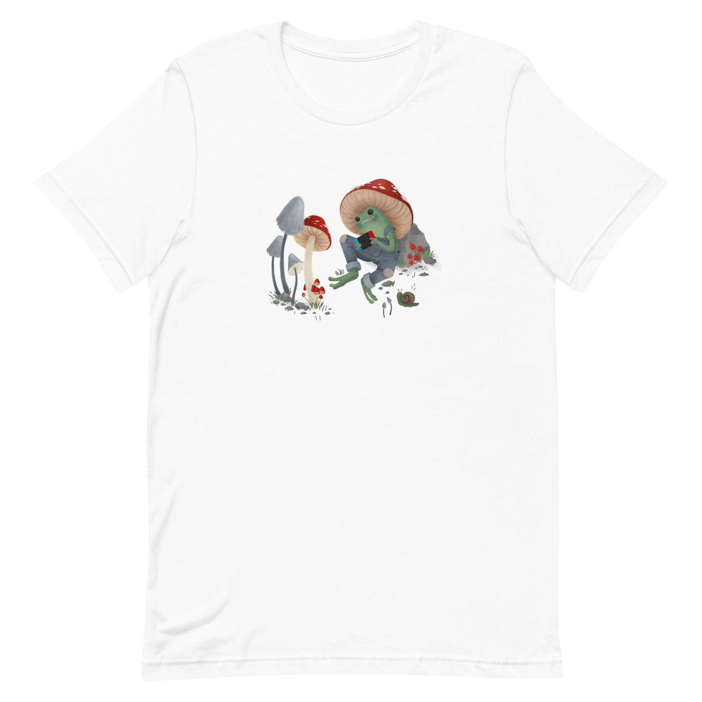 Cottagecore Frog | Unisex t-shirt | Cozy Gamer Threads and Thistles Inventory White XS 