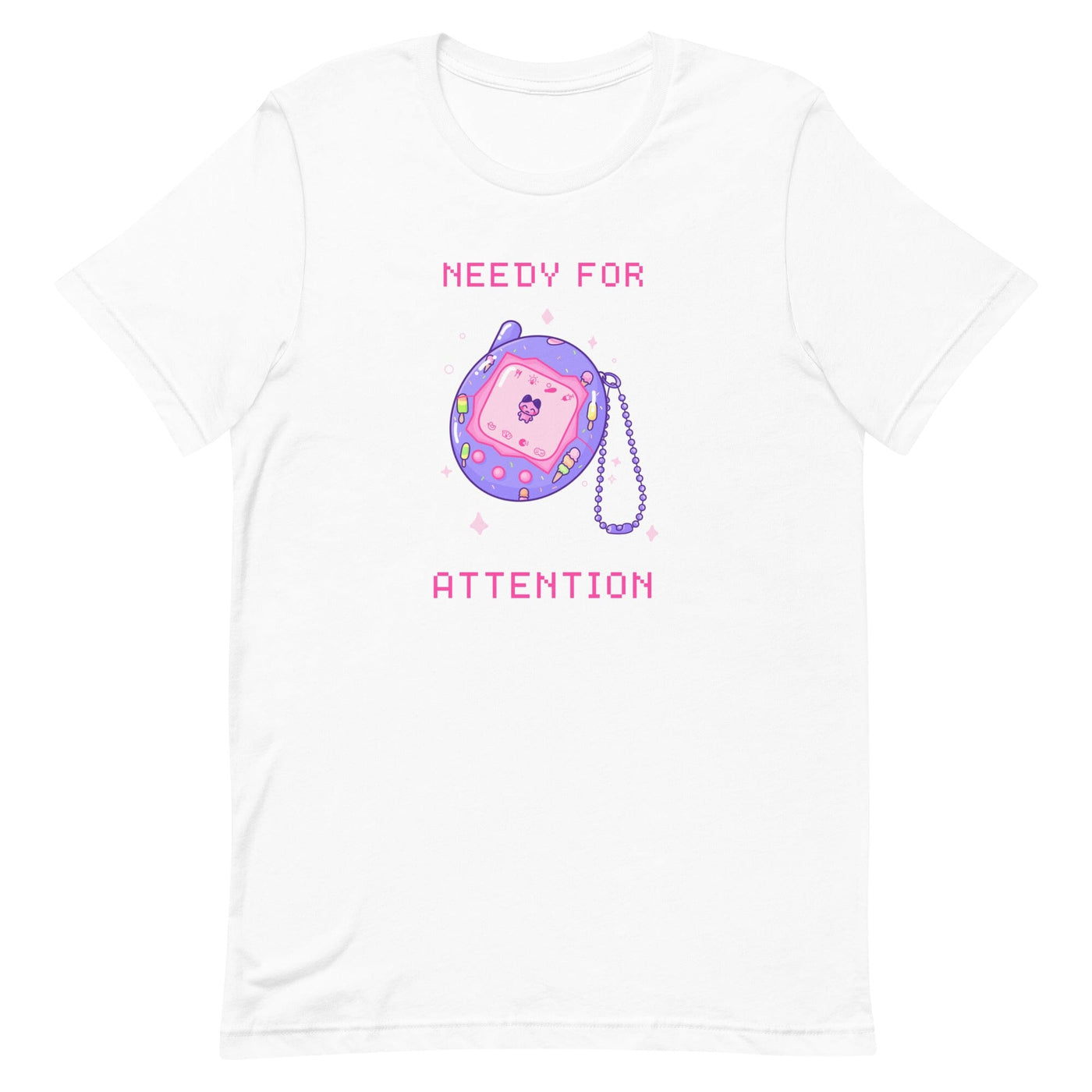 Needy for Atention | Unisex t-shirt | Retro Gaming Threads & Thistles Inventory White XS 